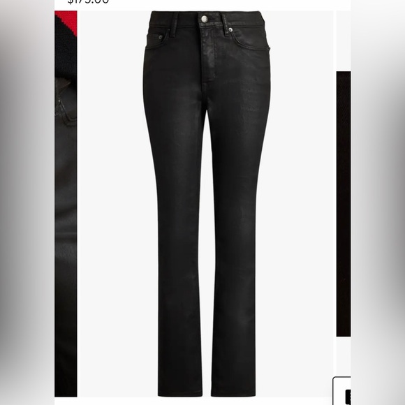 Lauren Ralph Lauren Coated High Waist Straight Leg Ankle Jeans 4 - Picture 3 of 8